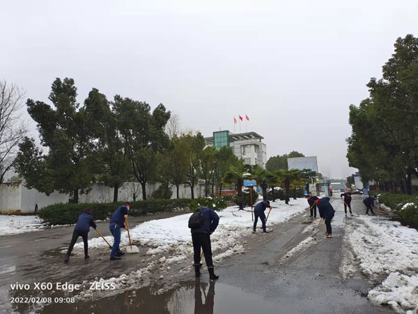 公司开展铲冰除雪活动